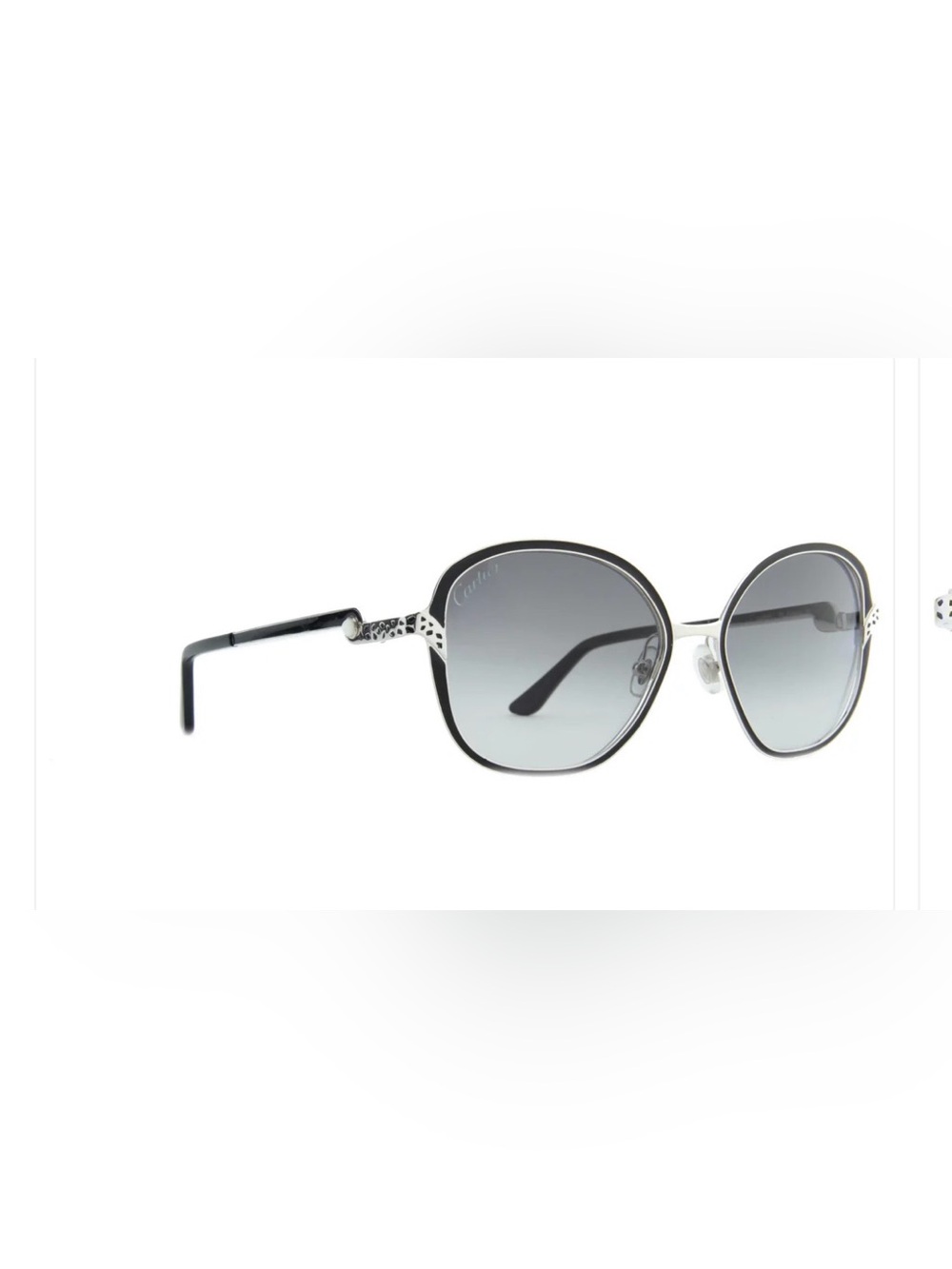 Cartier Panthere Divine women's black silver grey sunglasses